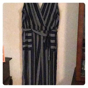 Wide leg jumpsuit elastic with belt